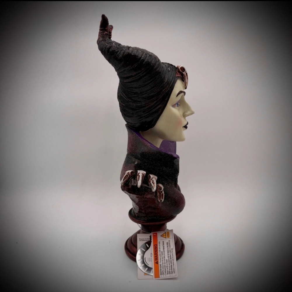 Disney Villain Maleficent Style Evil Queen Light Up Bust Halloween Statue Decor - Picture 3 of 8